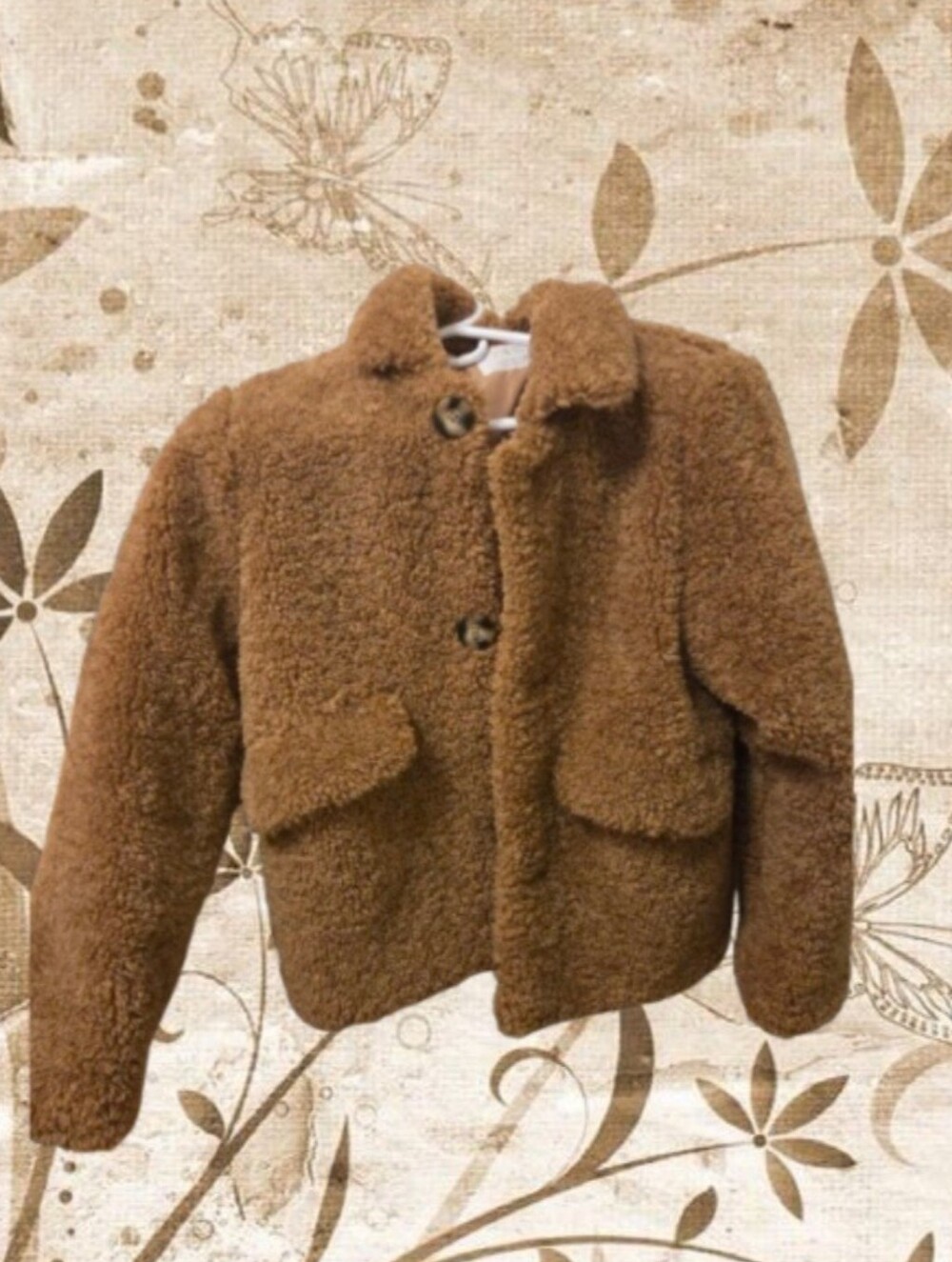 Zara Brown Teddy Jacket
